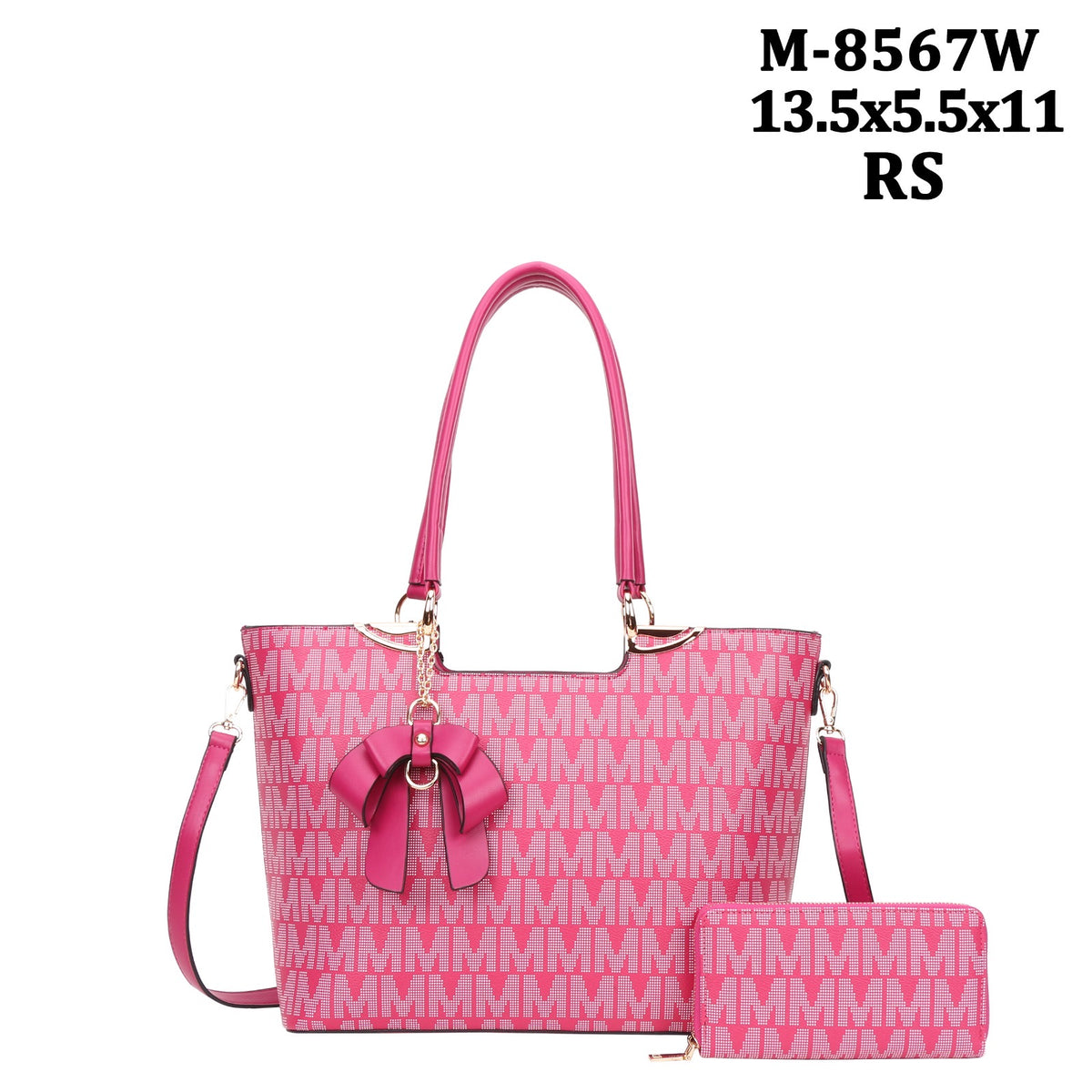 M8567 Fashion Tote Bag Set W/Wallet