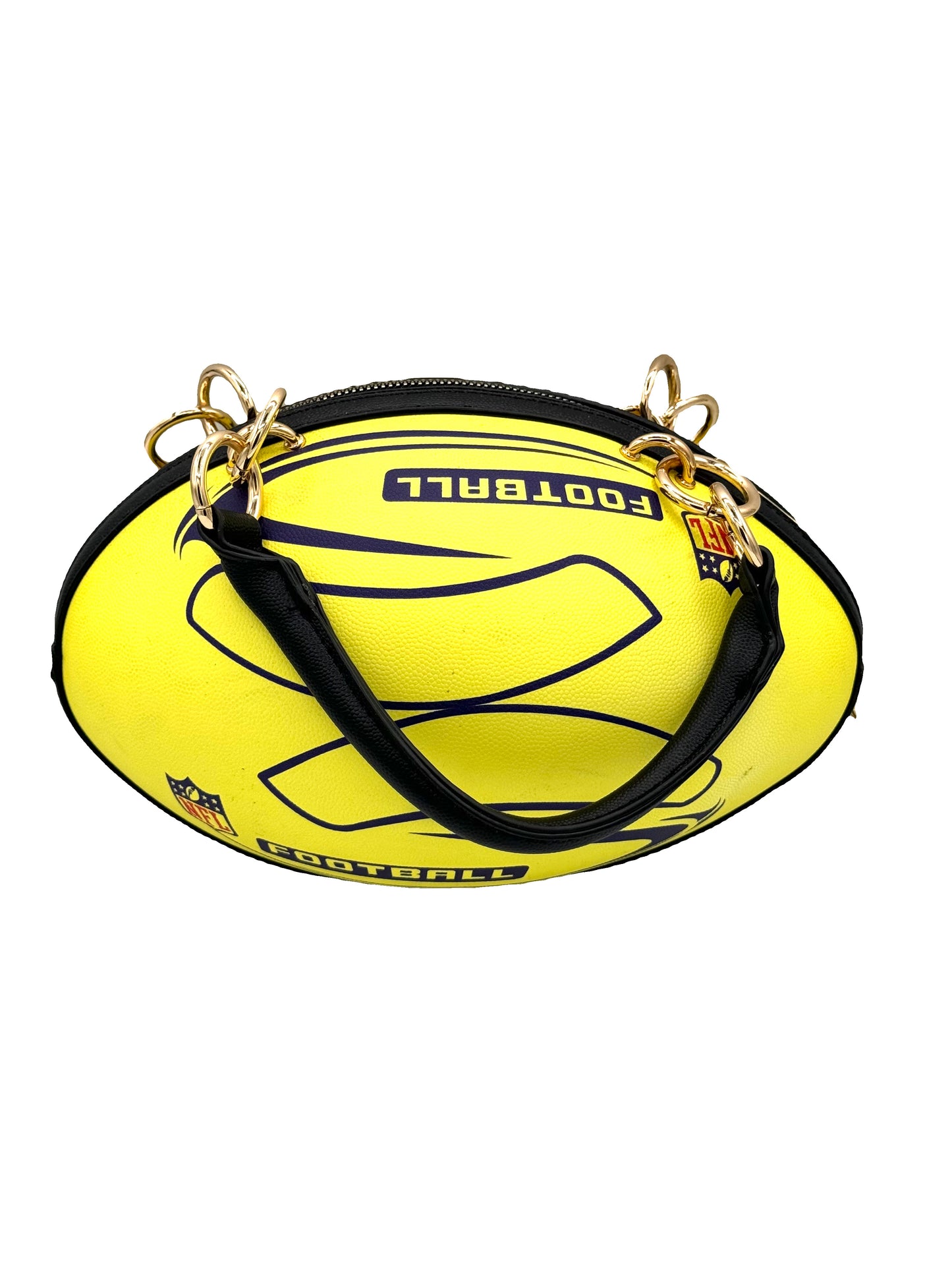 6676 FASHION BROWN FOOTBALL CHAIN CROSSBODY BAG