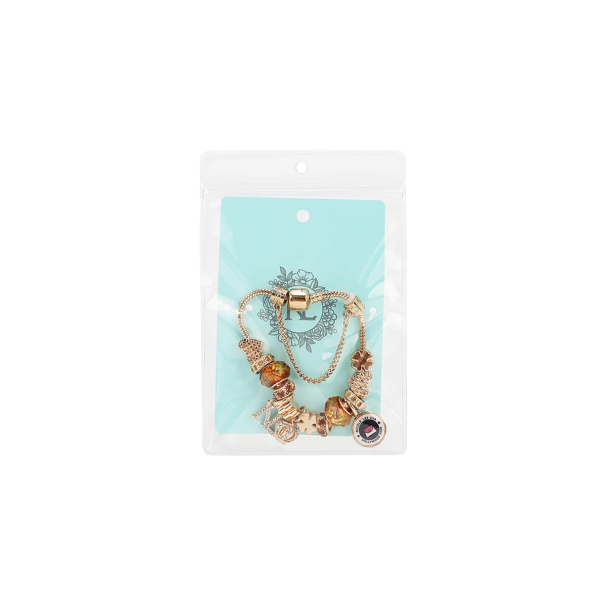 GOLD CHARM BRACELET GOLD - BR8010 GOLD