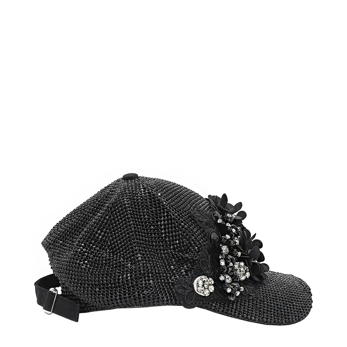 MIDNIGHT FLOWER CAP - CAP7826 SILVER / BLACK