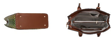 CE-5794-A 2 IN 1 Crocodile Tie-dyed Satchel + Wallet