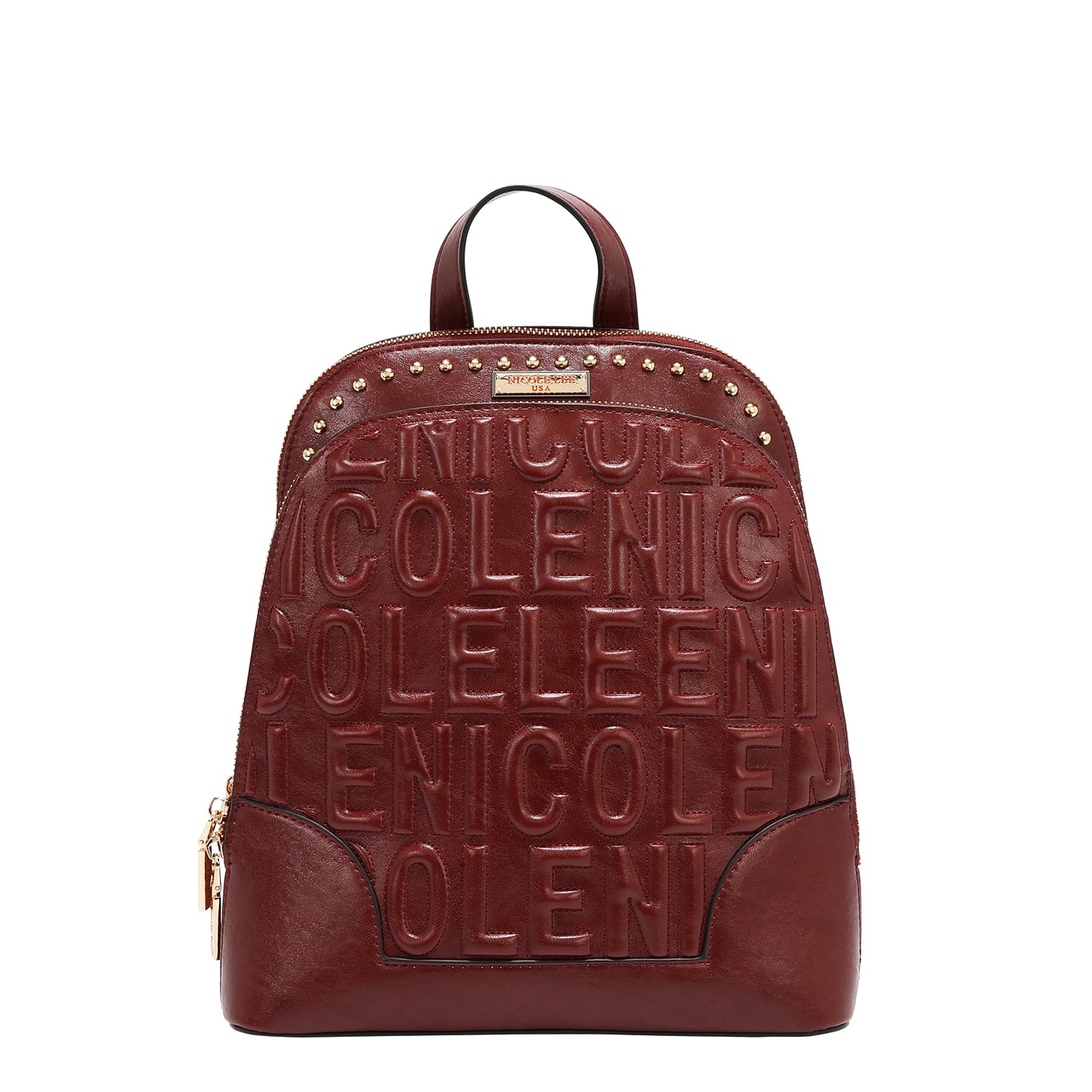 EMBOSSED LOGO BACKPACK - EMB17452 WINE / BROWN / OLIVE / WHITE / BLACK