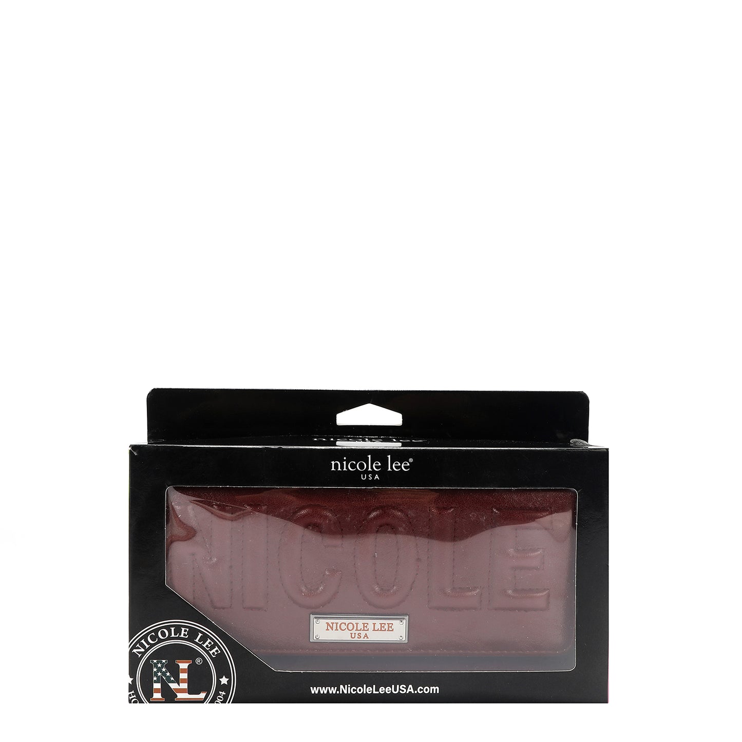 EMBOSSED LOGO TRIFOLD WALLET - EMB7973 BROWN / OLIVE / WINE
