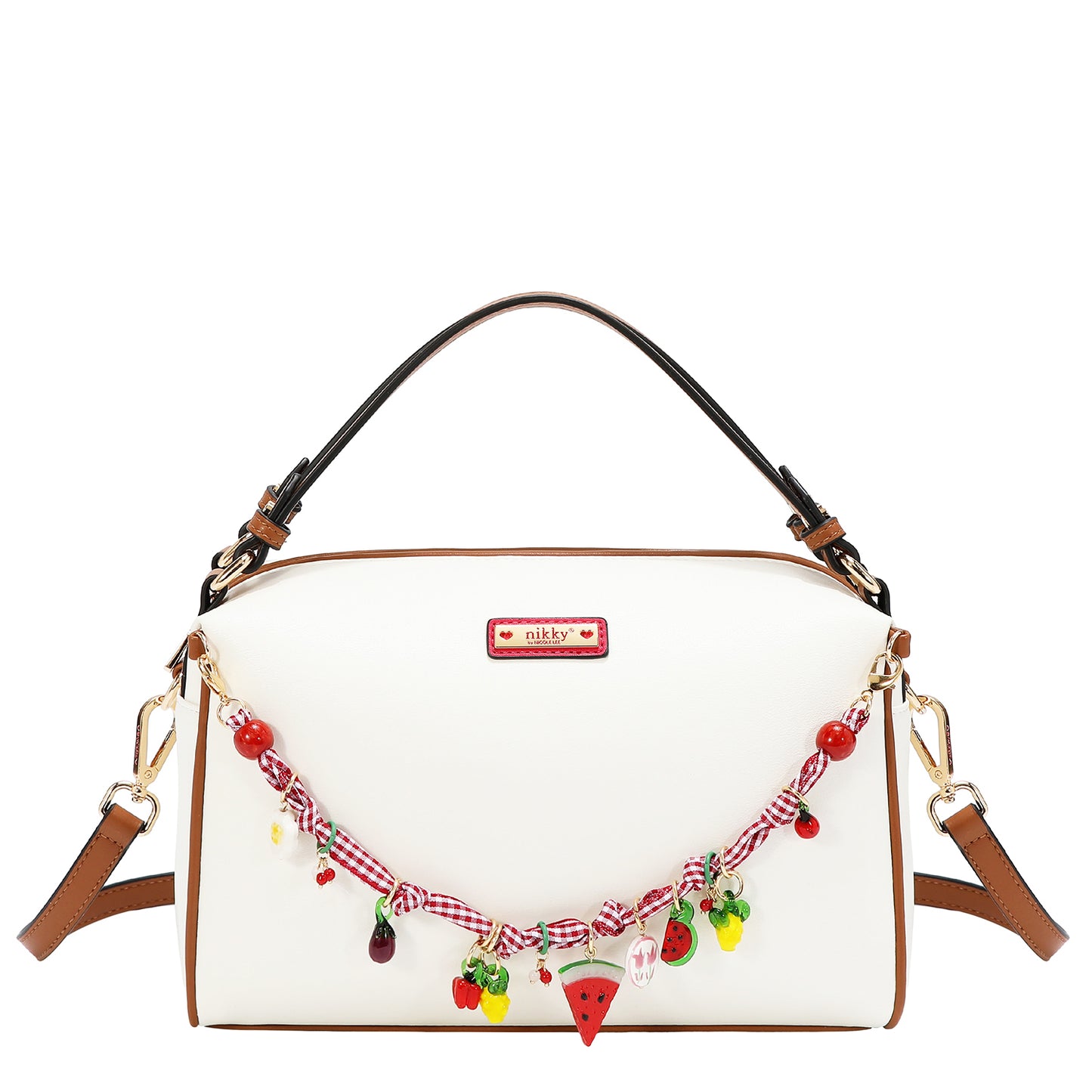 PLAYFUL CHARM DOUBLE HANDLE BAG - NK13153 PINK / BLUE / LAVENDER / WHITE