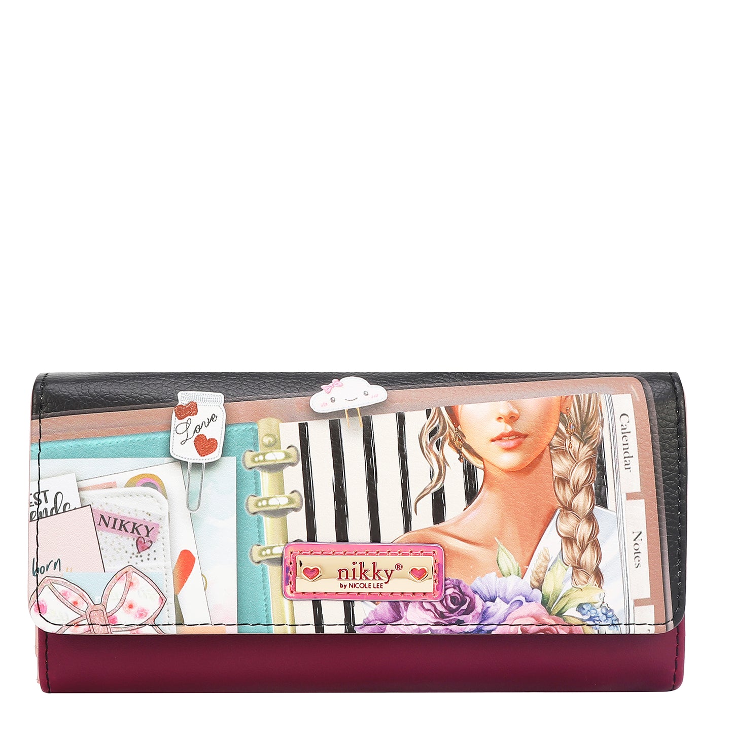 NIKKY TRIFOLD WALLET V.2 - NK20375 CHERRY LIPS BLACK /SWEET GIRL / ESSENCE OF YOU / MEANT TO LOVE YOU / FAIRY TALE / NOSTALGIA