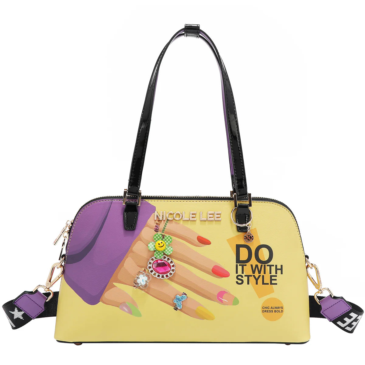 NAIL POLISH DOME SHOULDER BAG - NP17248 NAIL POLISH