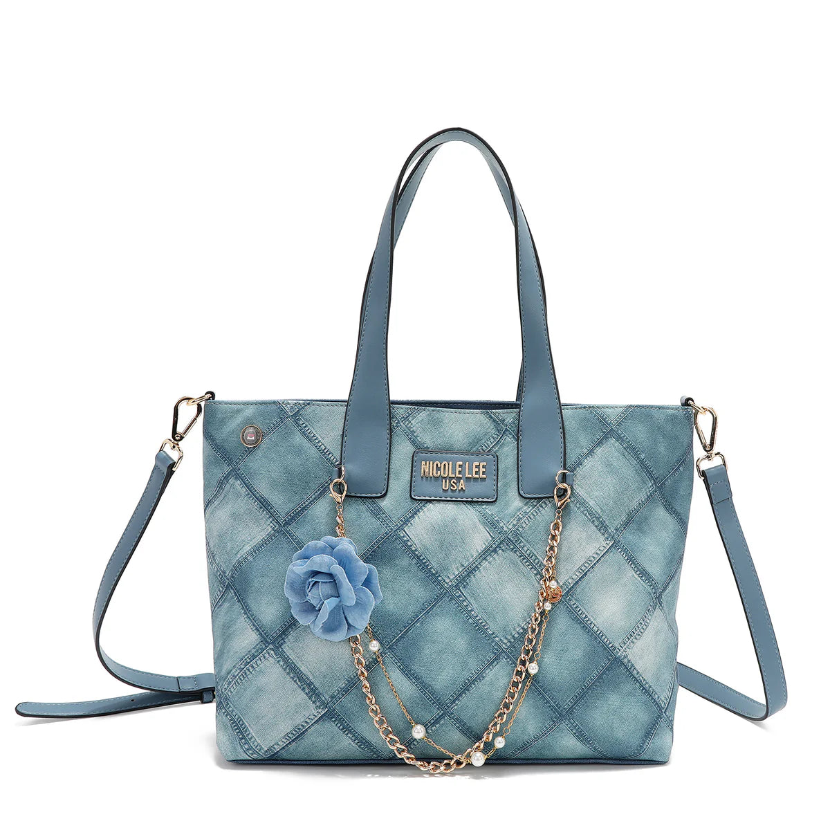 BLUE FLOWER TOTE - P17093 BLUE