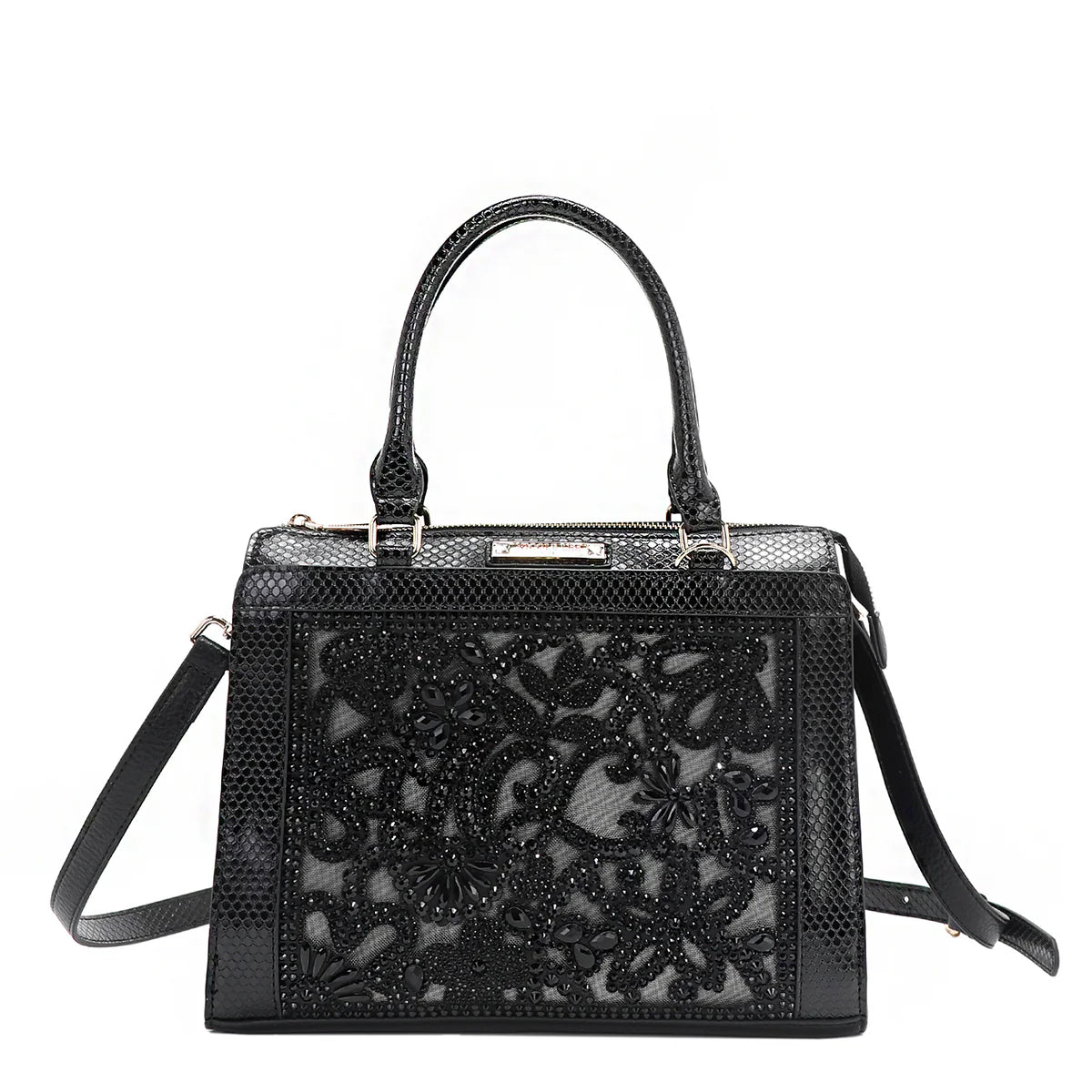 LACE SATCHEL - P17097 BLACK