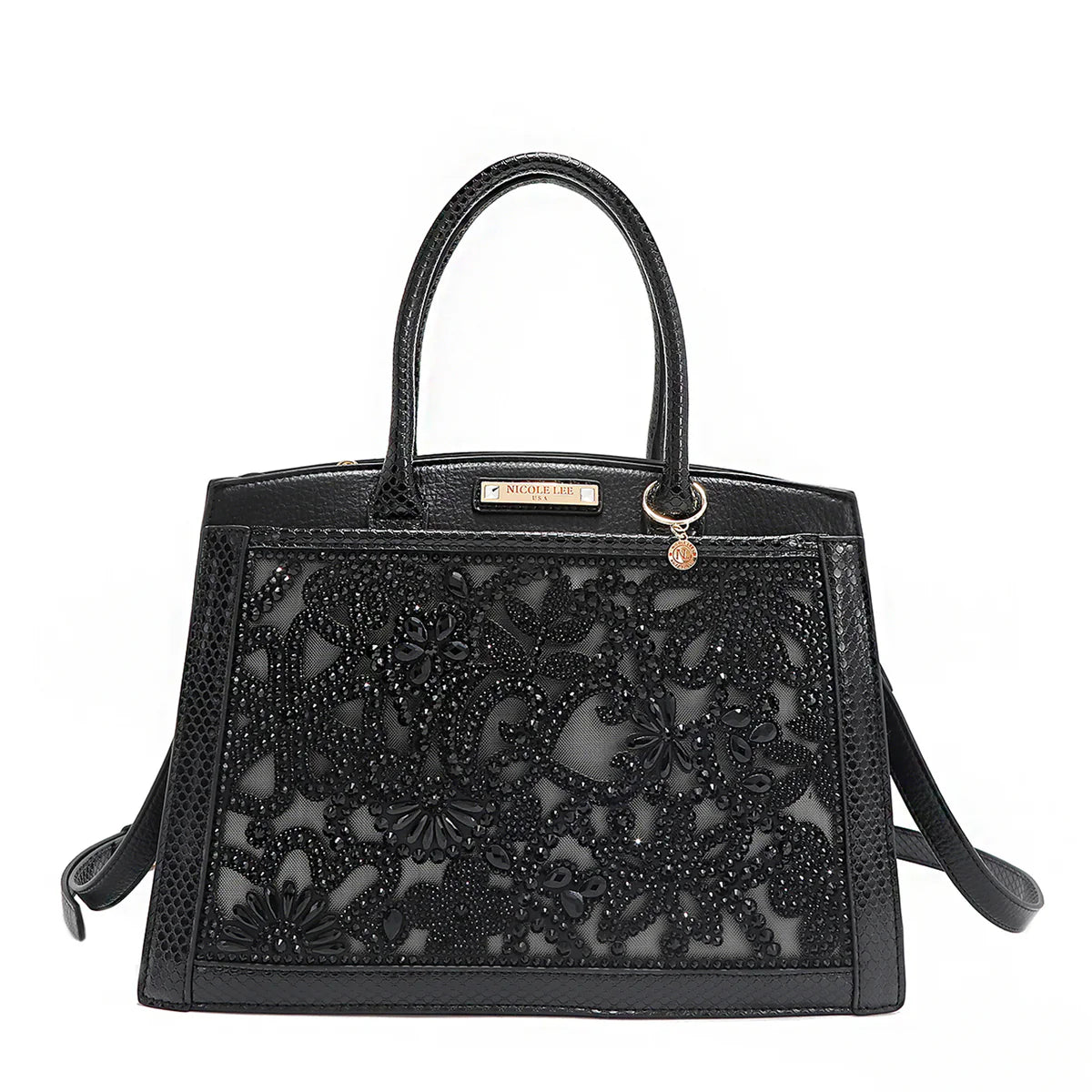 LACE HANDBAG - P17098 BLACK