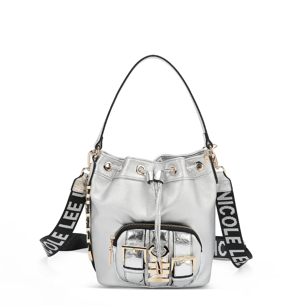 CALISTA BUCKET BAG - P17207 BLACK / GOLD / NUDE / SILVER