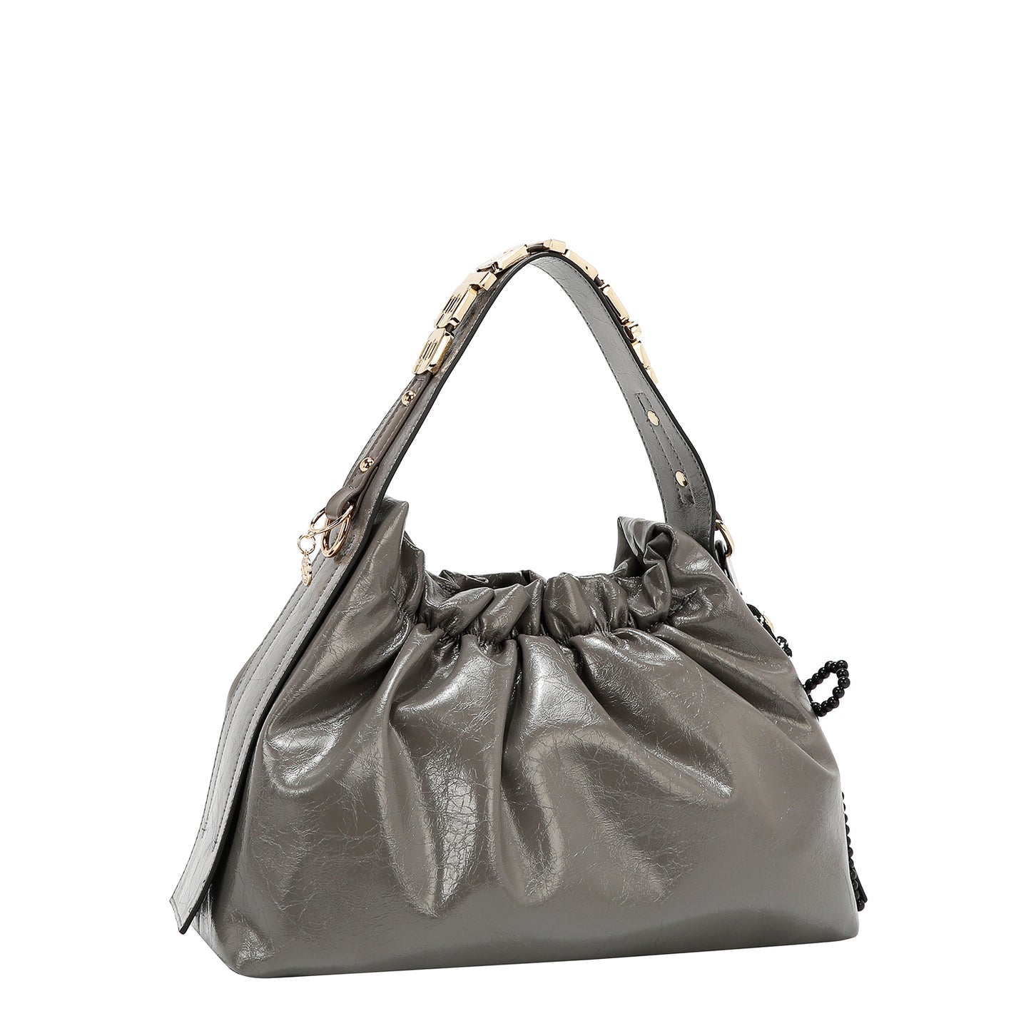 SHIMMER LUXE TOP HANDLE BAG - P17492 BROWN / GRAY