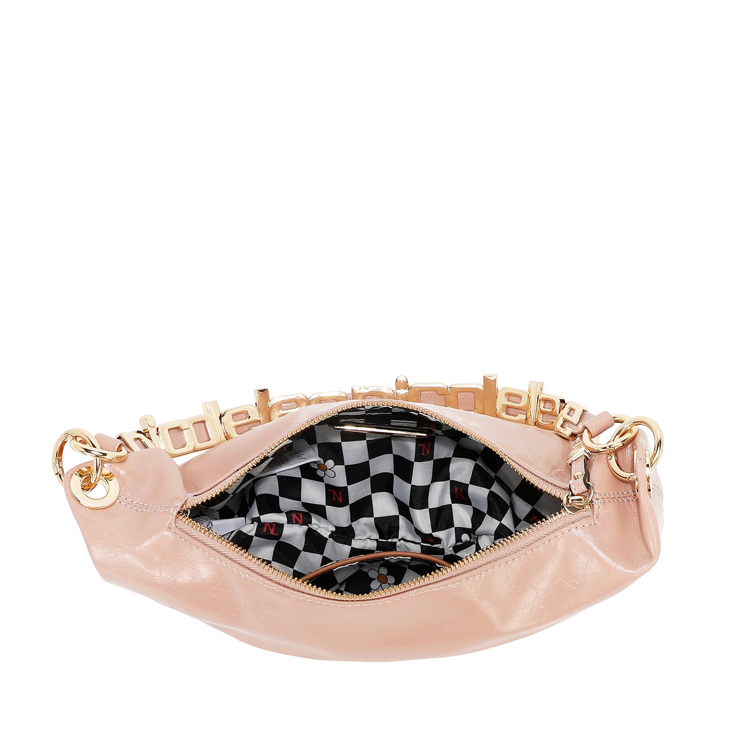 SHIMMER LUXE CRESCENT SHOULDER BAG - P17493 PINK / OLIVE / BROWN / GRAY