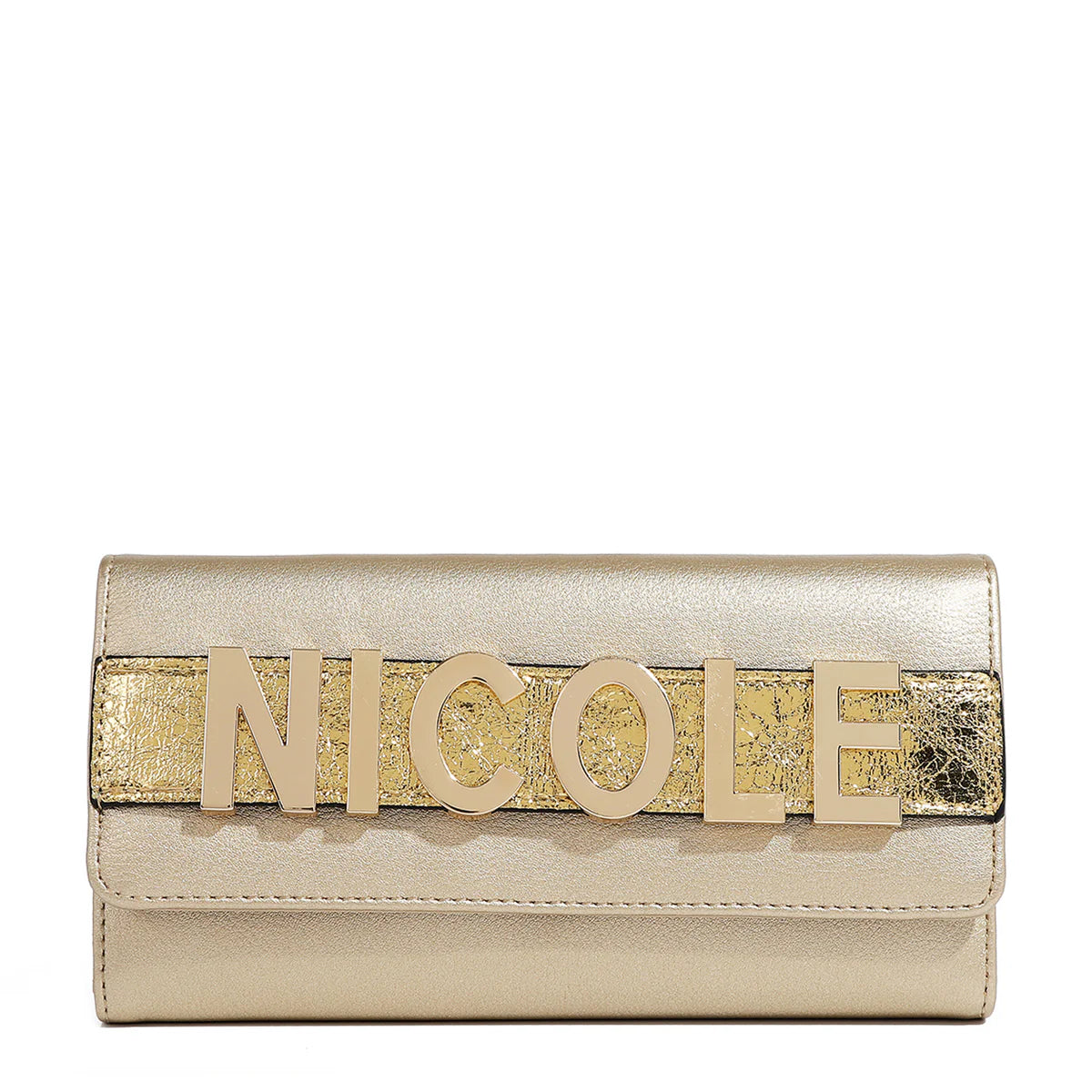 CALISTA NICOLE FLAP WALLET - P7812 BLACK / GOLD / NUDE / SILVER