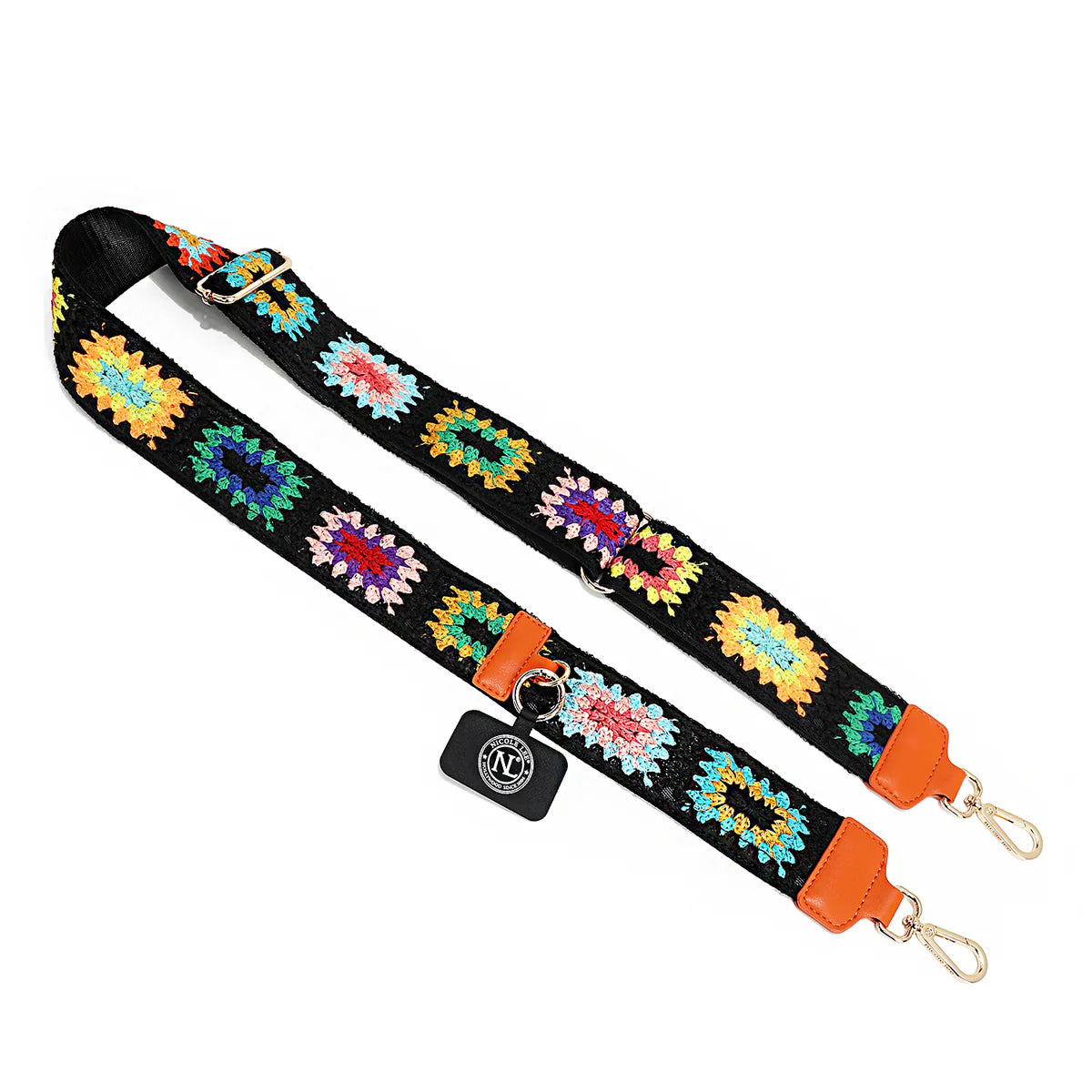 CALI CROCHET MULTI-USE PHONE STRAP - SHD7821 BLACK