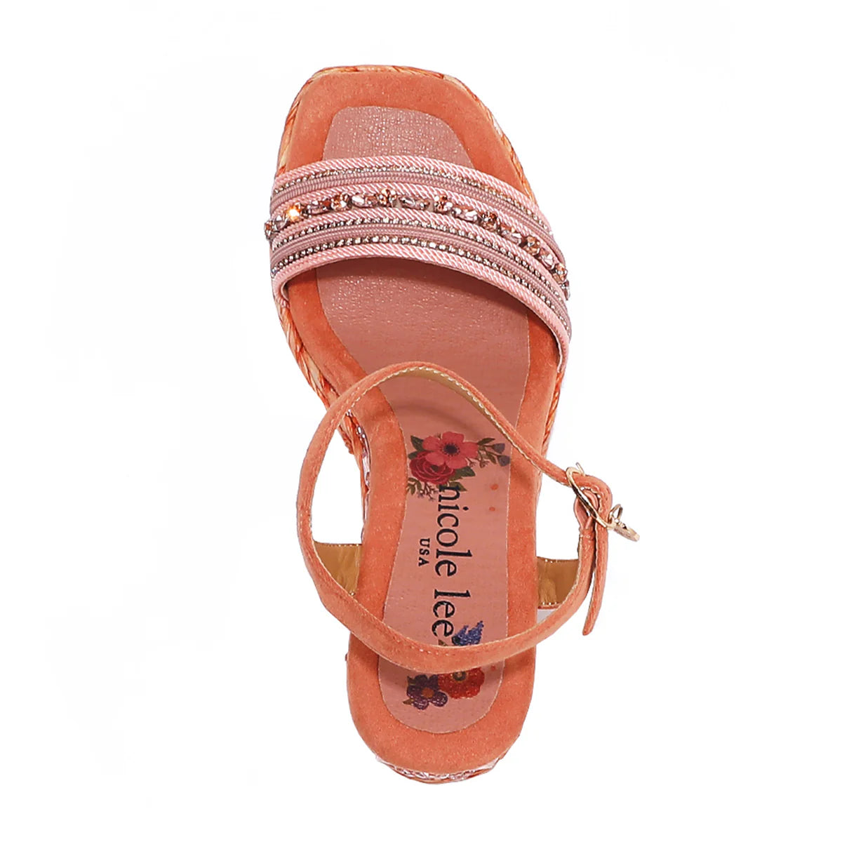KALI ESPADRILLE WEDGE SANDAL - SNDL23102 GOLD / SILVER / BLUE / PINK / LAVENDER / BLACK