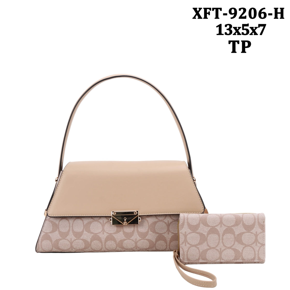 Monogram Dual-Texture Shoulder Bag & Wristlet XFT-9206