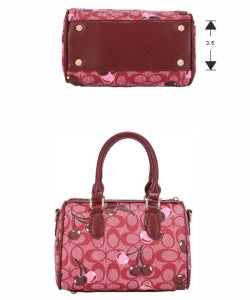Oval Cherry Print Satchel ZW-5448