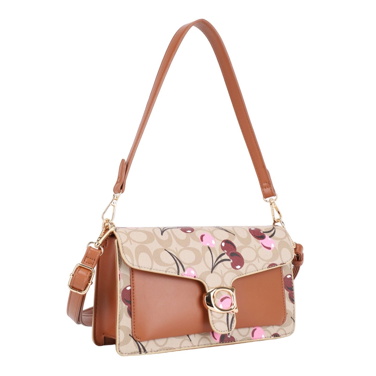 ZM-20723B Cherry Pattern Design Shoulder Bag