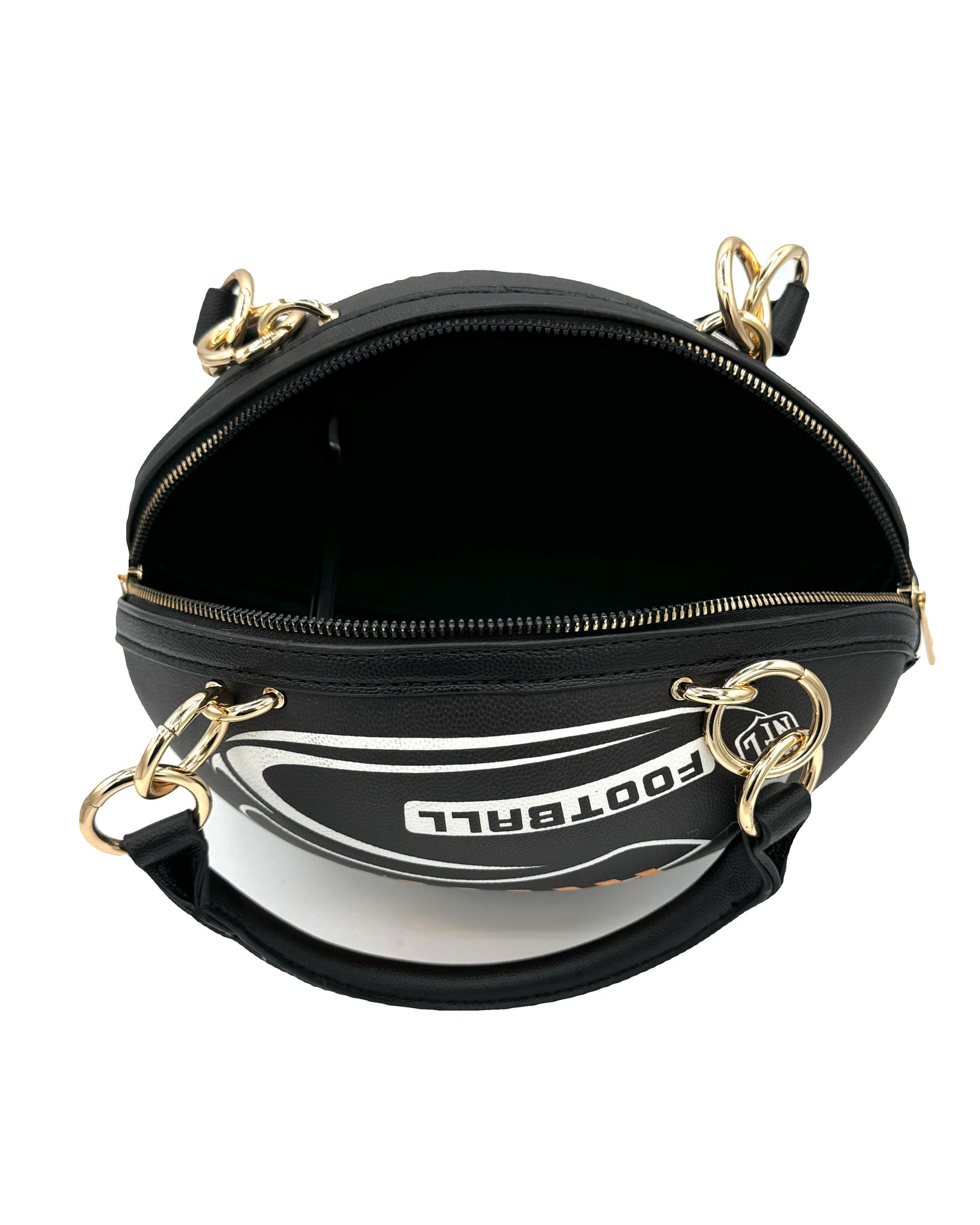 6676 FASHION BROWN FOOTBALL CHAIN CROSSBODY BAG