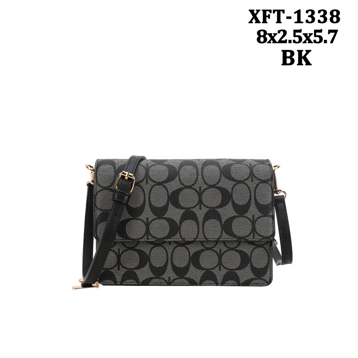 Monogram Crossbody Flap Bag PXFT-1338