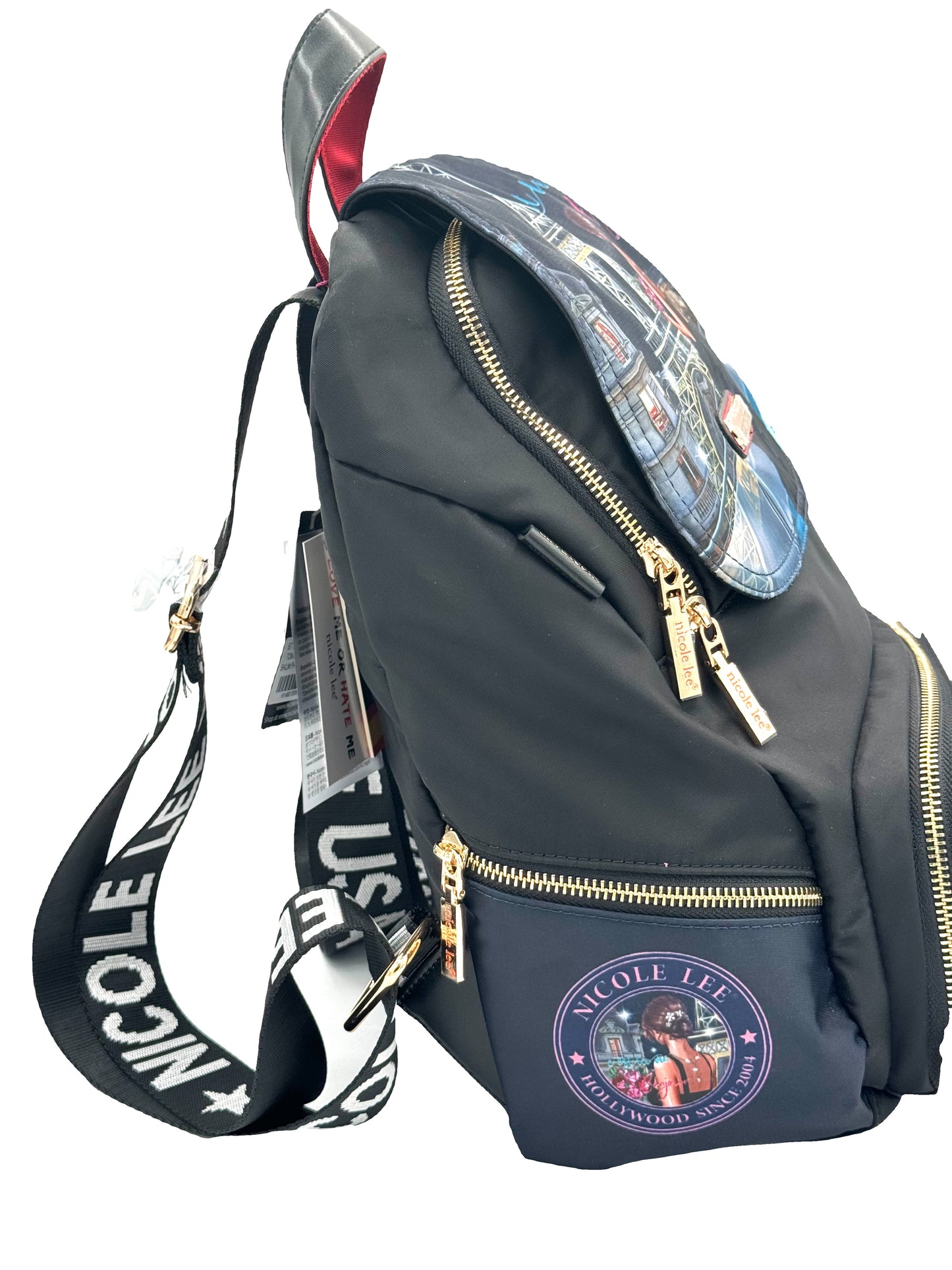 PRT16827 MULTI USE NYLON FLAP BACKPACK