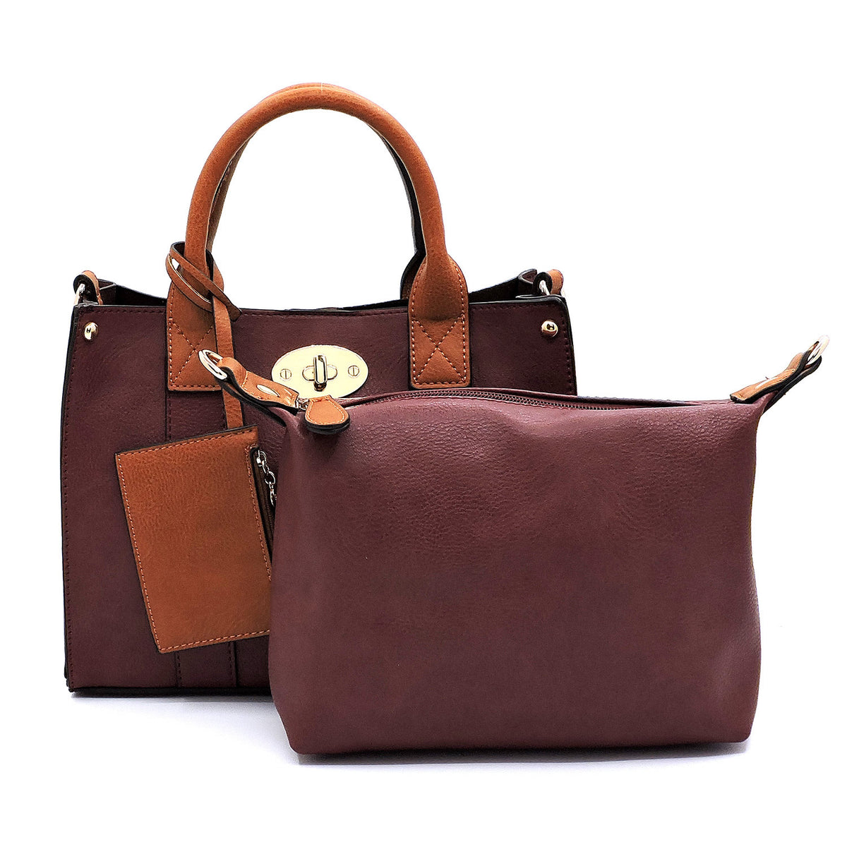 WU061 Fashion 3-in-1 Boxy Satchel
