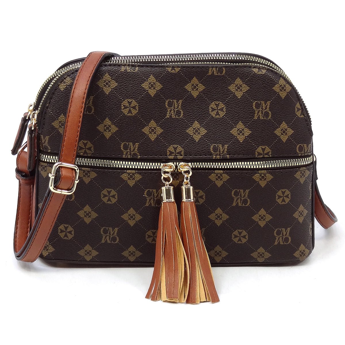 CM2673 Monogram Multi Compartment Dome Crossbody Bag