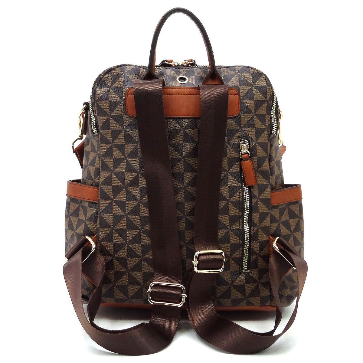 PM2706 Monogram Striped Convertible Backpack
