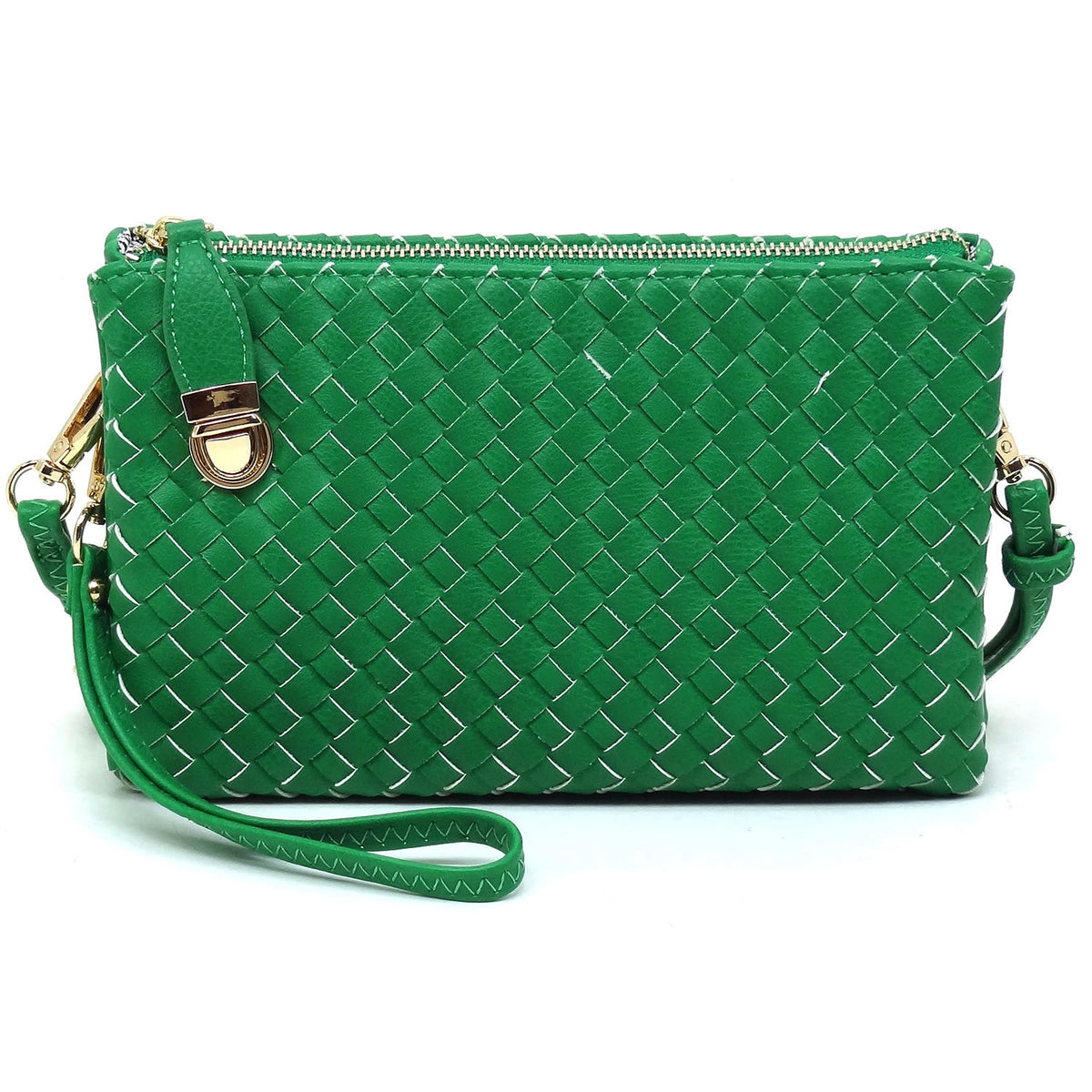 WU112 Fashion Woven Clutch Crossbody Bag