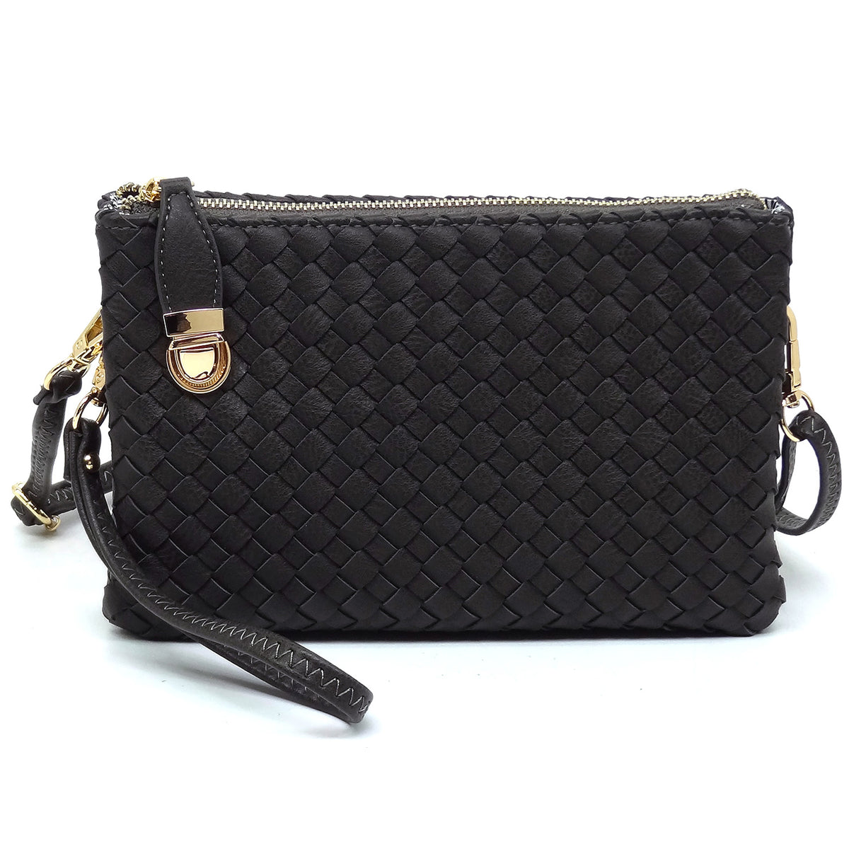 WU112 Fashion Woven Clutch Crossbody Bag