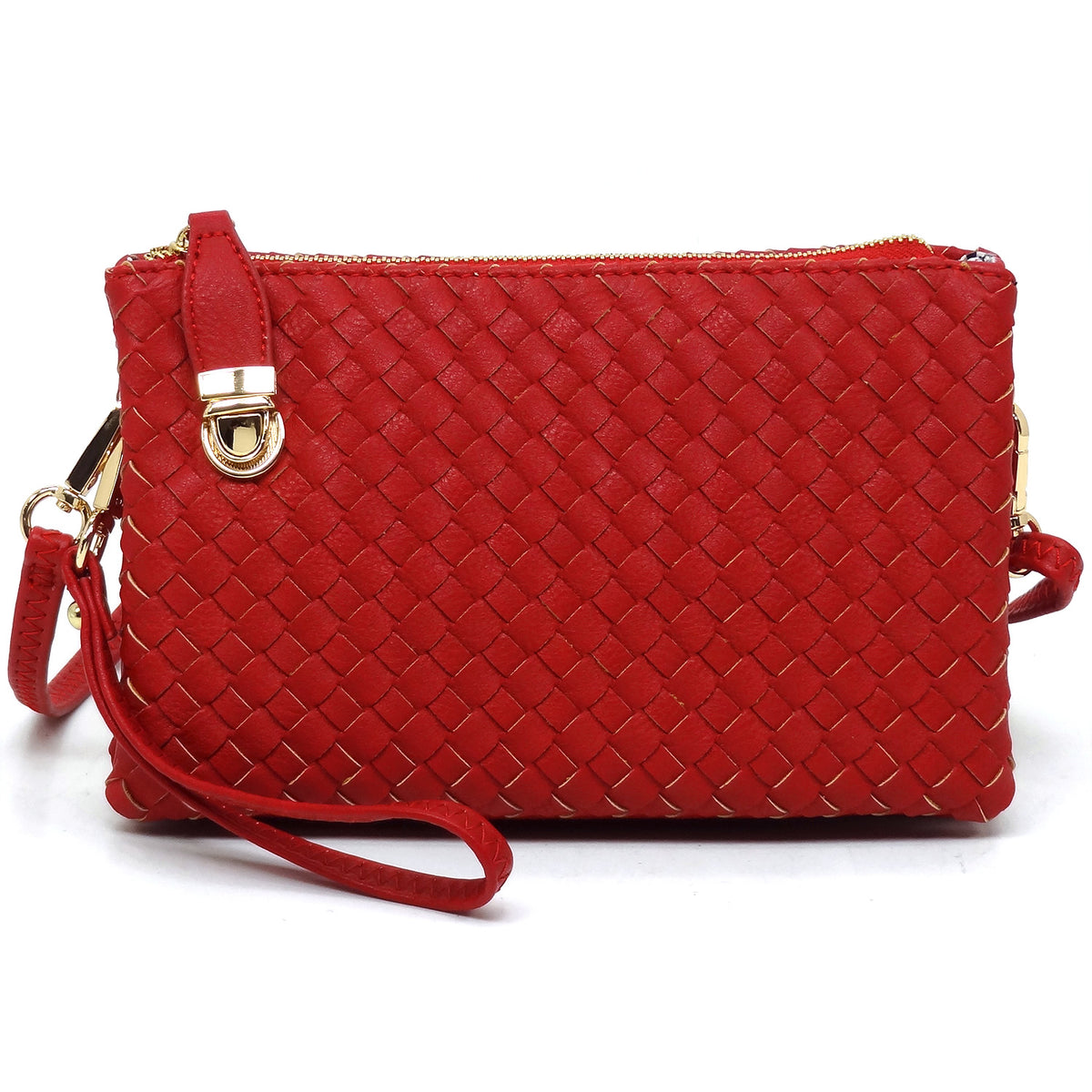 WU112 Fashion Woven Clutch Crossbody Bag
