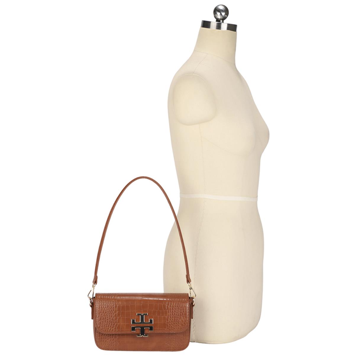 EFP-1225-A Smooth Front Design Flap Shoulder Crossbody Bag