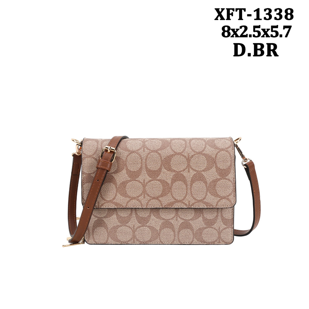 Monogram Crossbody Flap Bag PXFT-1338