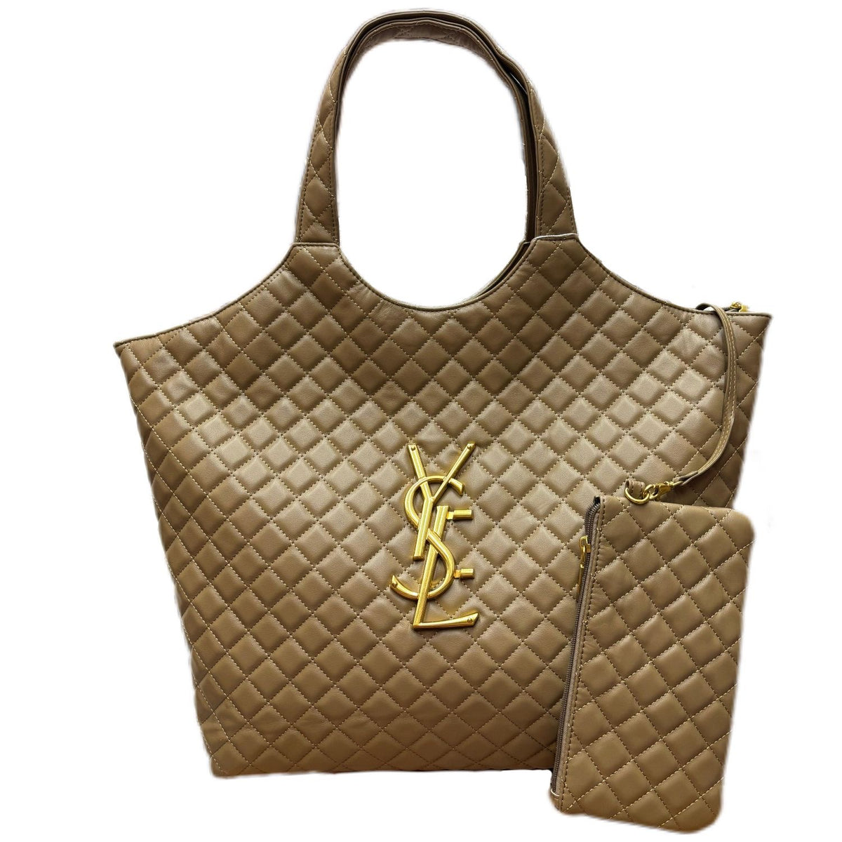Diamond Quilted Logo Oversized Shoulder Bag P6901