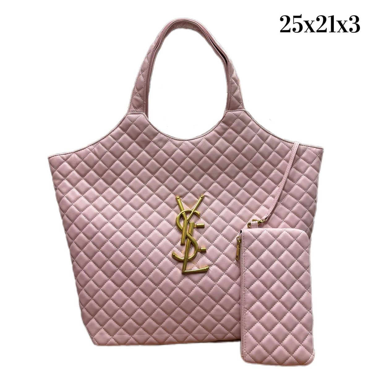 Diamond Quilted Logo Oversized Shoulder Bag P6901