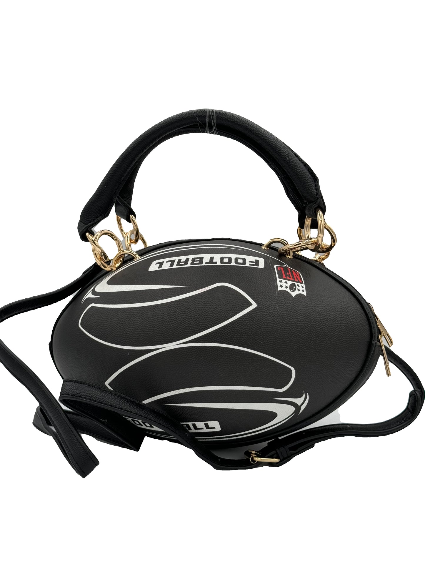 6676 FASHION BROWN FOOTBALL CHAIN CROSSBODY BAG