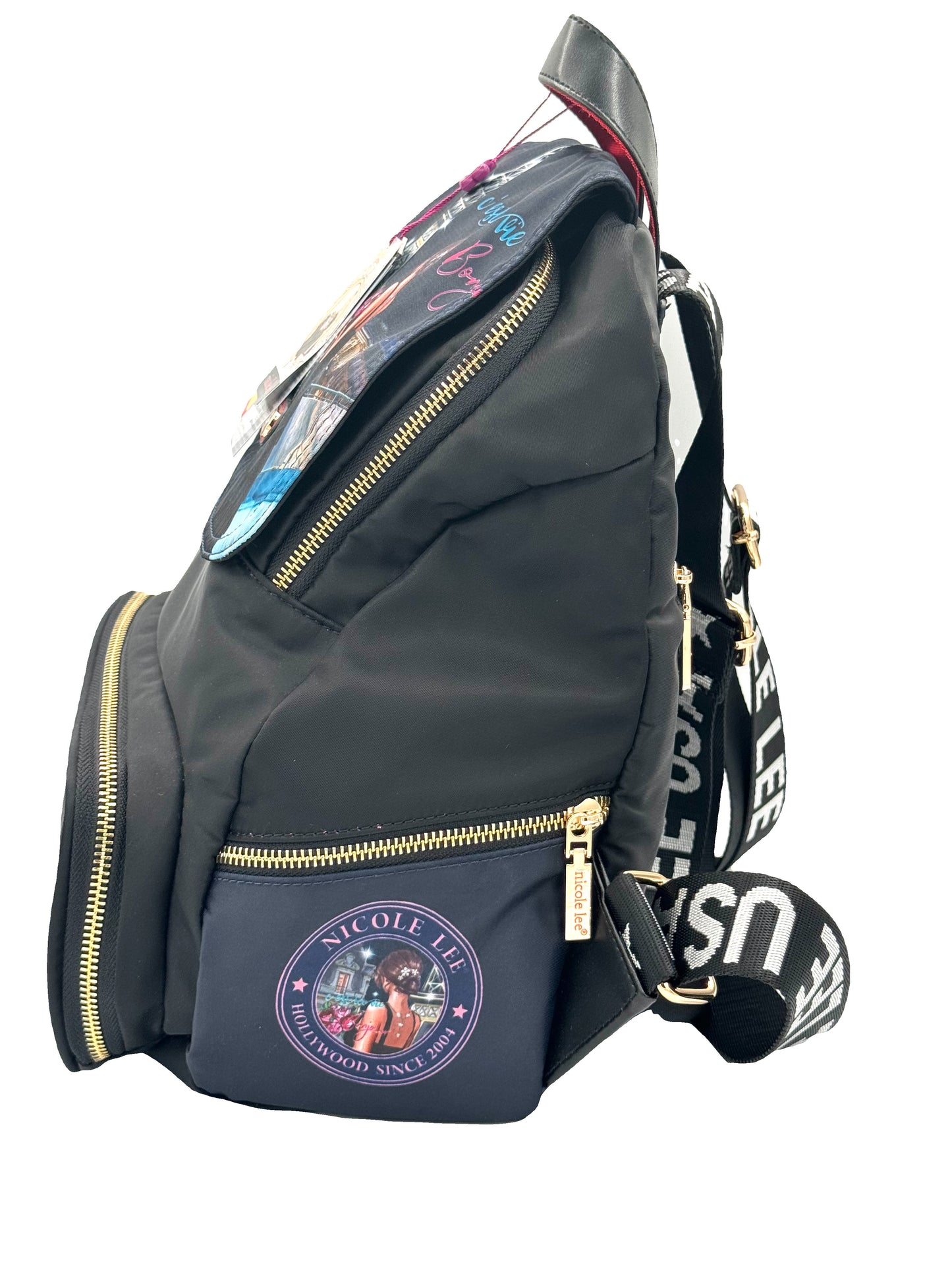 PRT16827 MULTI USE NYLON FLAP BACKPACK