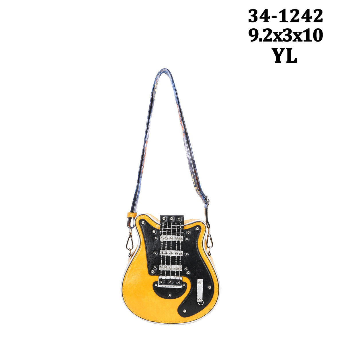 34-1242 Electronic Guitar Shaped Crossbody Bag