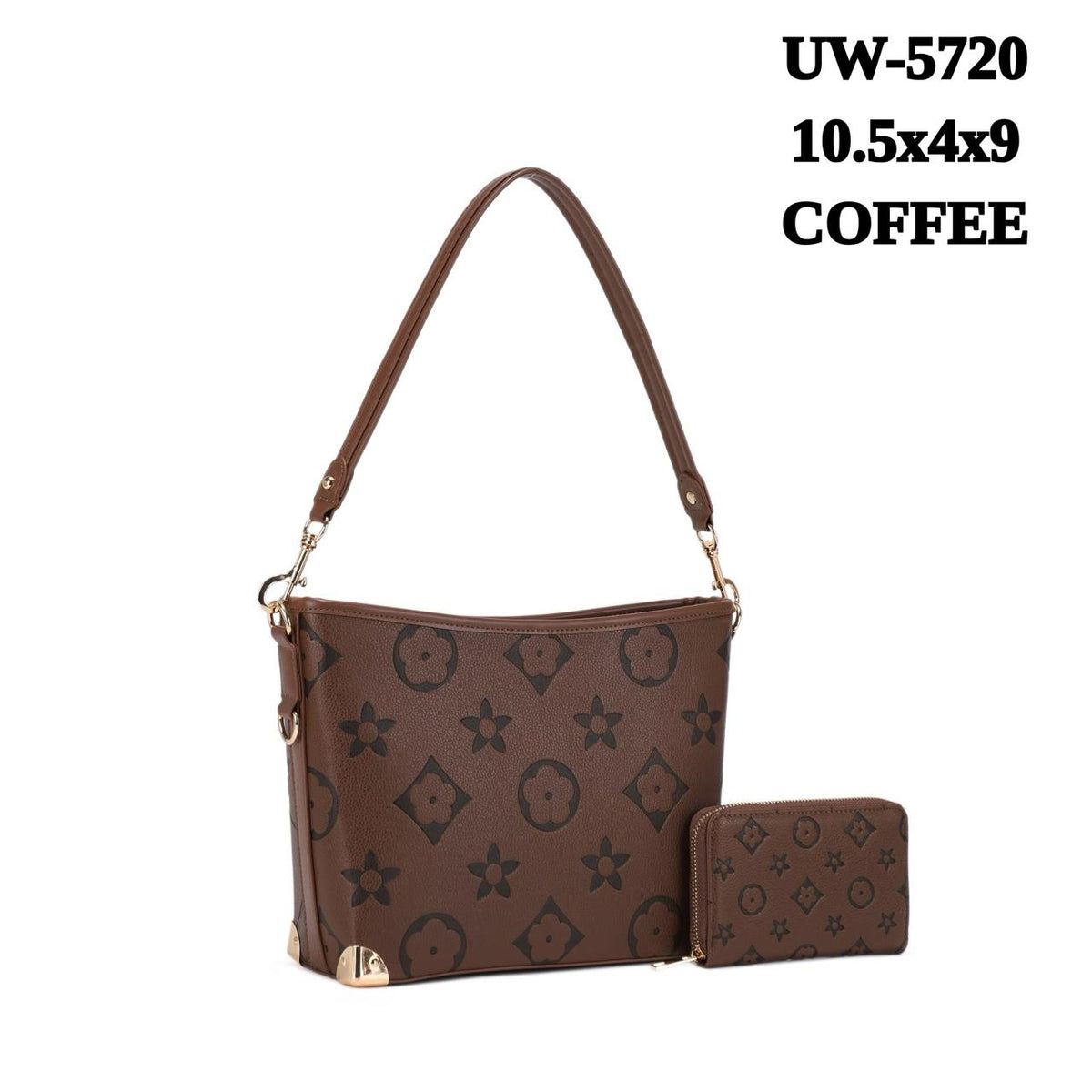 2 in 1 Pattern Texture Design Shoulder Bag with wallet. UW-5720