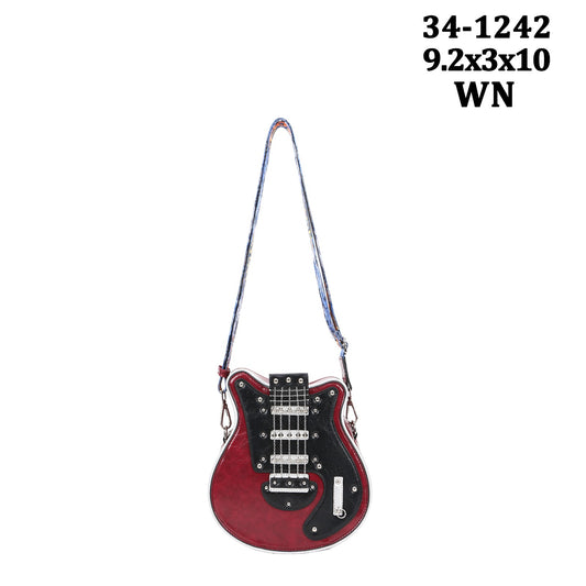 34-1242 Electronic Guitar Shaped Crossbody Bag