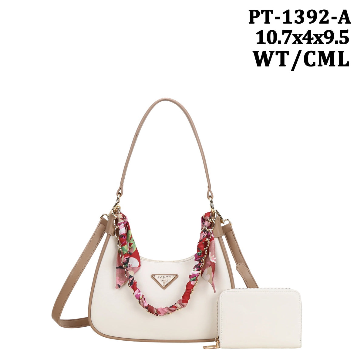 PT-1392-A Boulevard Baguette Shoulder Bag & Wallet Set
