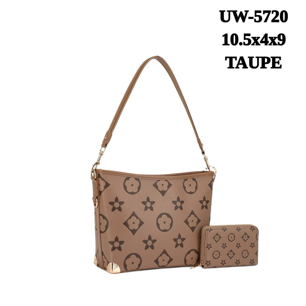 2 in 1 Pattern Texture Design Shoulder Bag with wallet. UW-5720