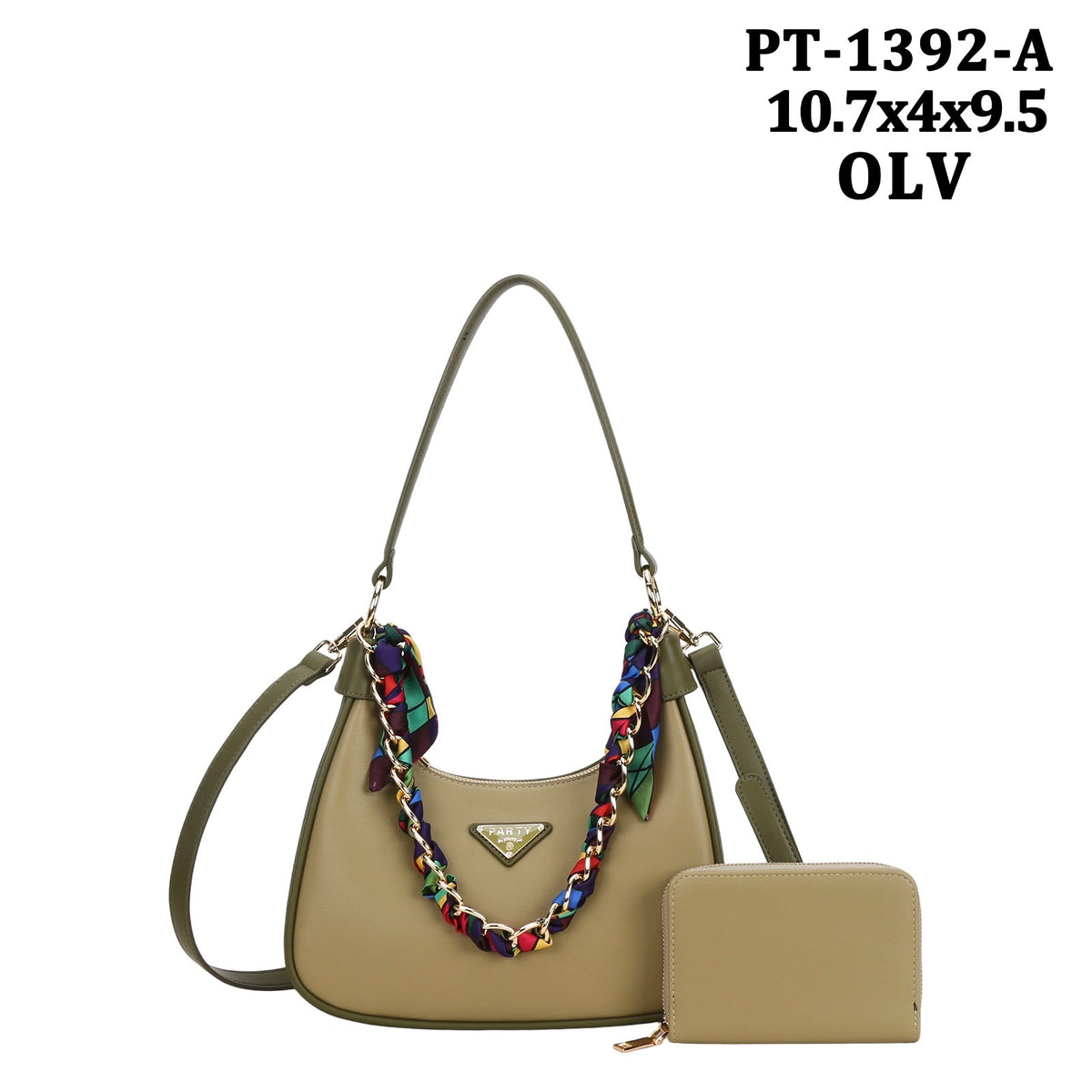 PT-1392-A Boulevard Baguette Shoulder Bag & Wallet Set