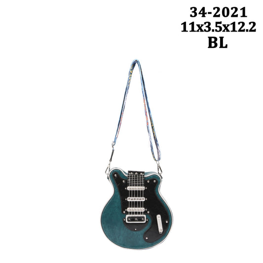 34-2021 Electronic Guitar Shaped Crossbody Bag