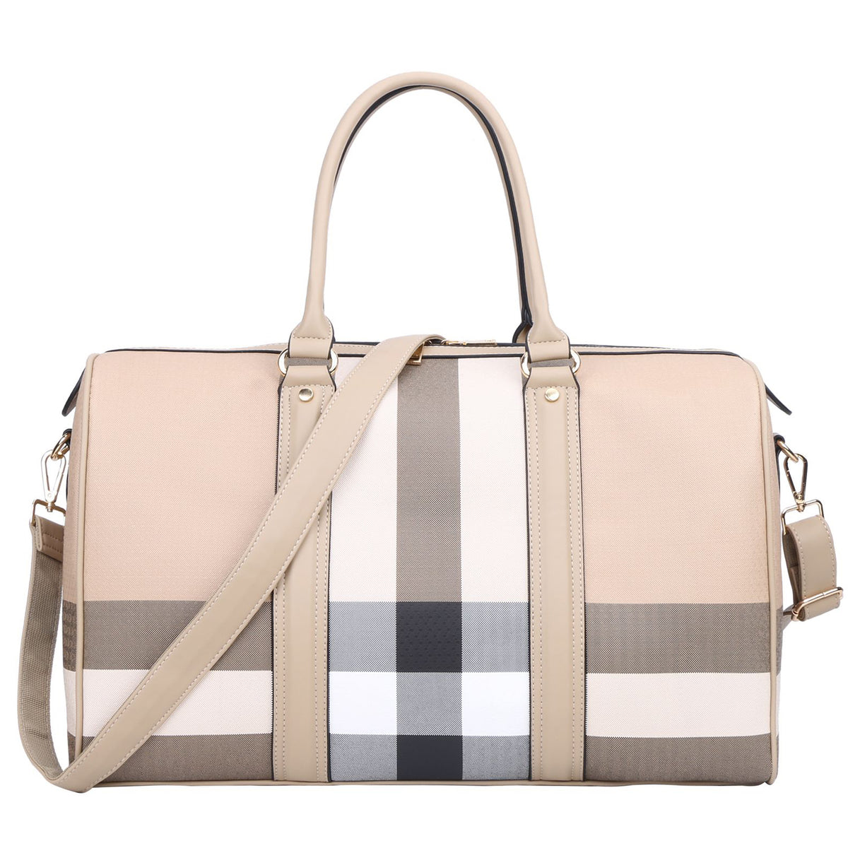 LM-8755 Monogram Plaid Duffle Bag