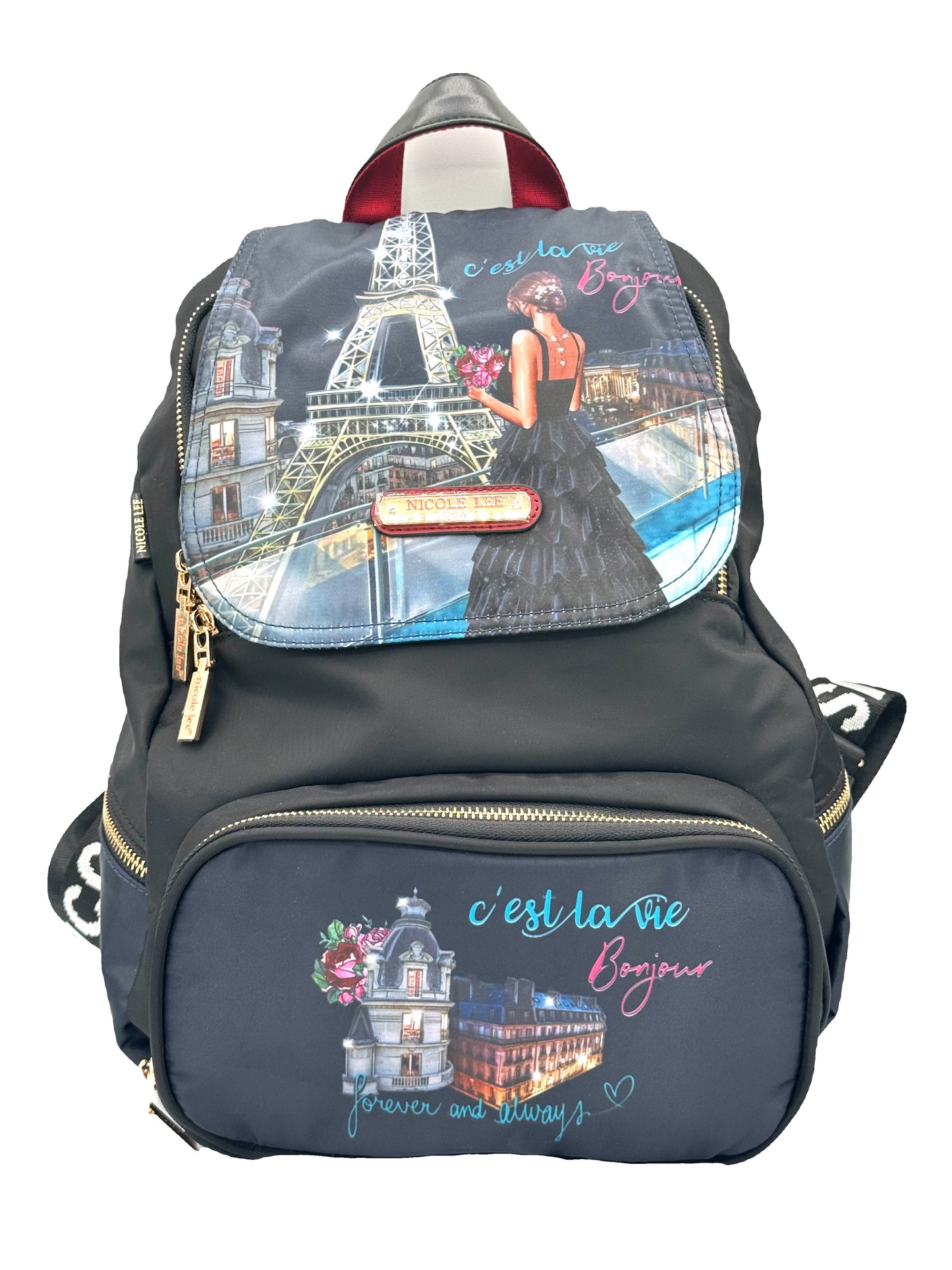 PRT16827 MULTI USE NYLON FLAP BACKPACK