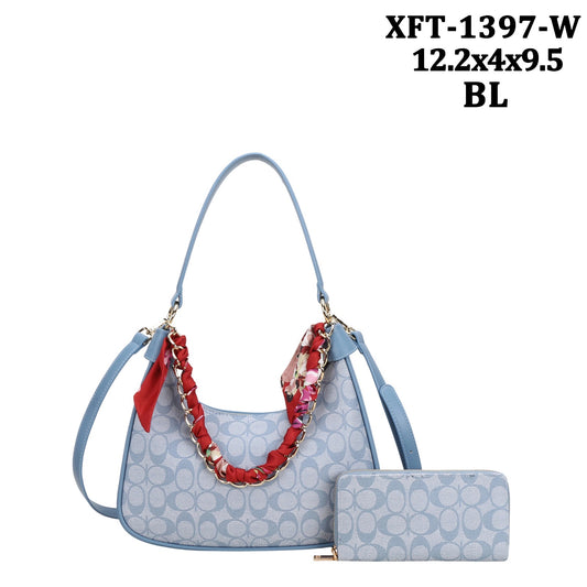 XFT-1397-A Oval Monogram Shoulder Bag W/Wallet