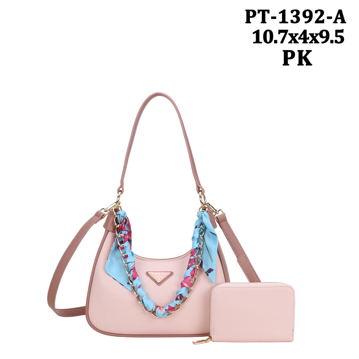 PT-1392-A Boulevard Baguette Shoulder Bag & Wallet Set