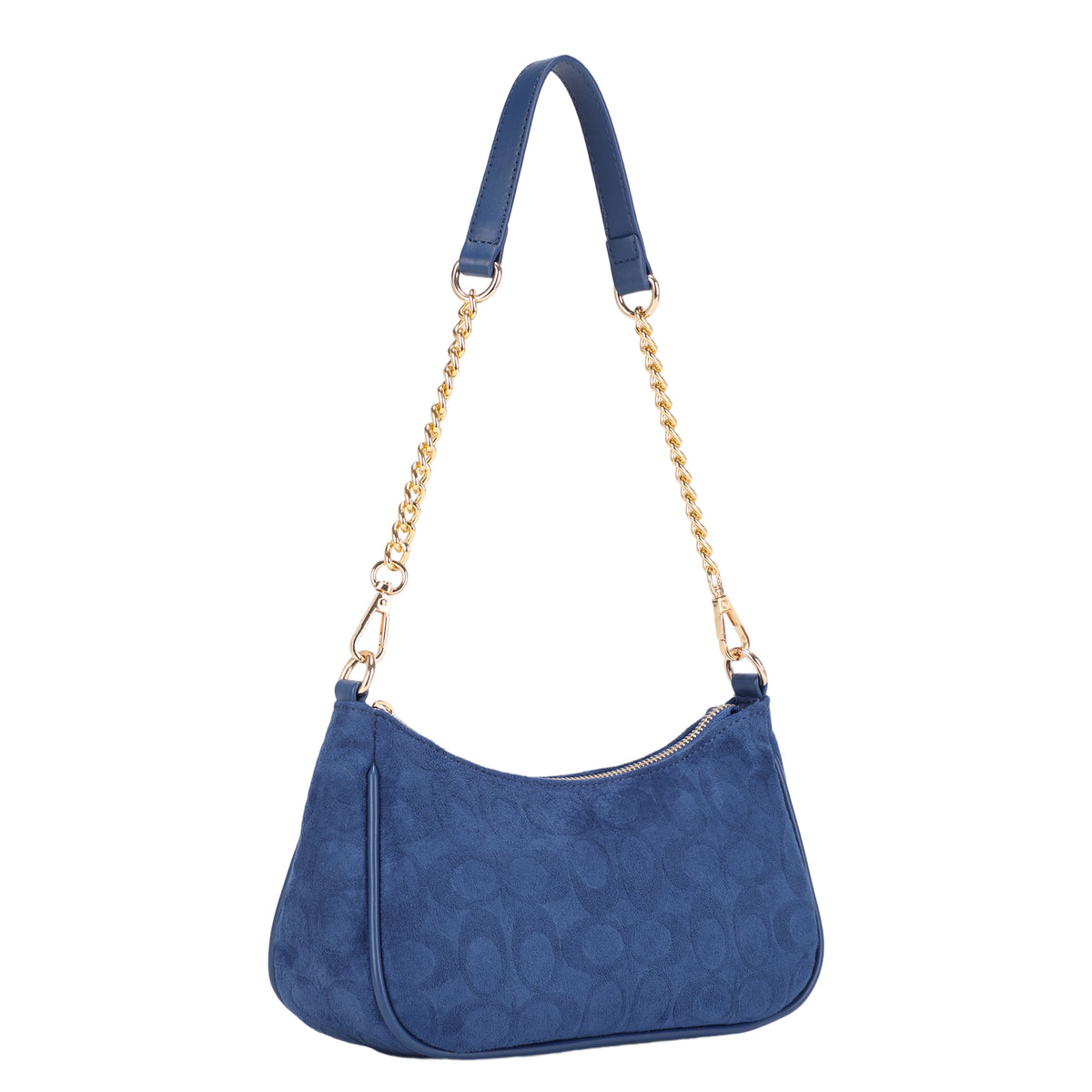 RW556 Oval Print  Faux Suede Shoulder Bag