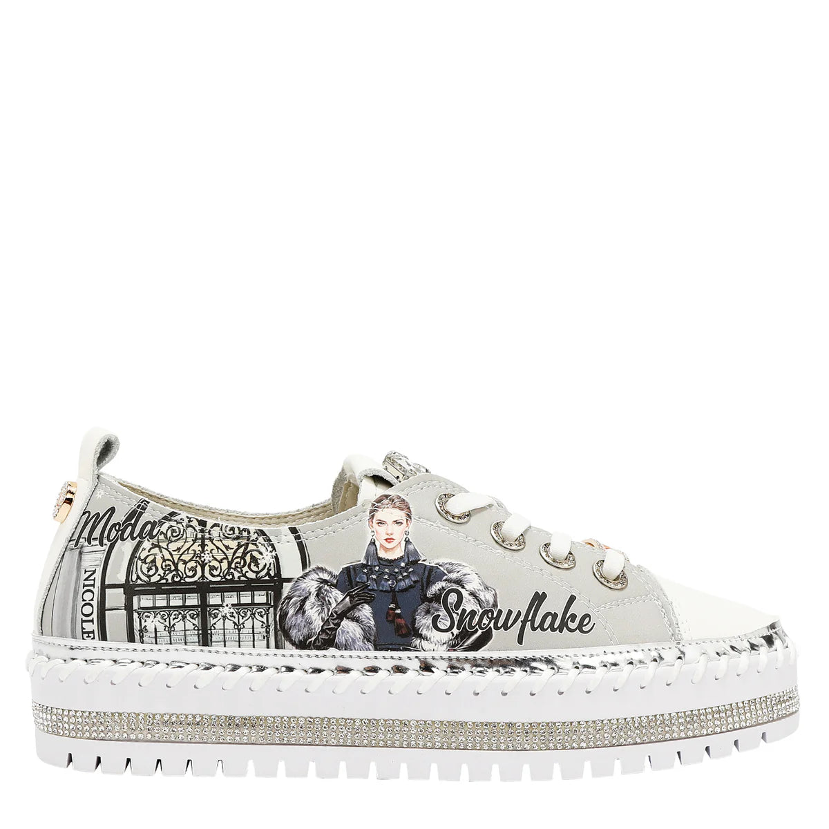 PETRA PLATFORM SNEAKERS - BLING23110 VIRTUAL FRIEND  / SUN AND SAND / QUEEN CLEOPARTA / MODA SNOWFLAKE / BEST SMILE /  /